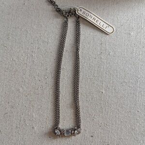 Sorrelli Dual Silver Chain Necklace